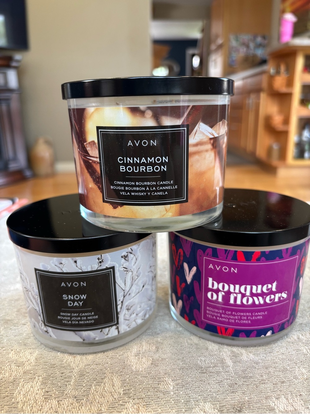 Trio of Candles Three Wick